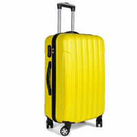 时尚多色耐磨防水行李箱包纯色拉杆箱万向轮密码旅行箱双肩背包 铝框玫瑰金 24寸