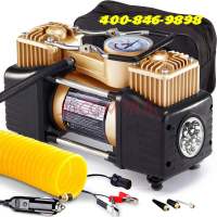 车载汽车充气泵车用V双缸数显预设胎压便携式轮胎打气筒女士包袋 数显预设豪华套装(全金属机芯)本