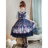 原创正版Lolita小裙子日系洛丽塔洋装纱JSK吊带公主连衣裙少女 白色jsk 小码