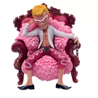 动漫周边海贼王七武海GK 坐姿小唐 唐吉诃德·多弗朗明哥盒装手办 沙发小小唐 高度约14cm