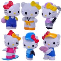 混批 6款HELLO KT 凯蒂猫运动装 kt猫公仔蛋糕摆件 运动版KT猫 均码