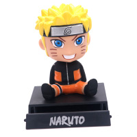 火影忍者 鸣人 汽车摆件摇头公仔卡通车内饰品可爱创意车载装饰 鸣人A款开口笑 约12.5cm