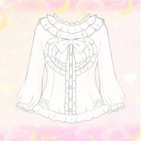 秋打底衫女洛丽塔裙子娃娃领公主长袖衬衫lo娘 原创lolita修身内搭 均码