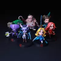 DOTA2刀塔2手办模型全套屠夫女王虚空船长女王游戏周边车载摆件 7款刀塔 约8-12cm