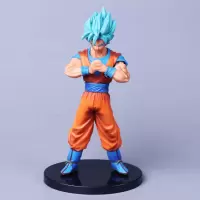 动漫手办模型 七龙珠dragon ball dxf超战士 孙悟空蓝 贝吉特 蓝发悟空97号 高约21cm