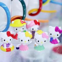 6款hello kitty 泳圈KT猫 奶油手机壳公仔 鲜花蛋糕饰品摆件 6款泳圈KT 均码