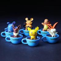 公仔pokemon 6款口袋 宠物小精灵 汽车摆件 6款茶杯小精灵 约6.5cm