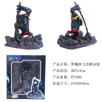 工艺 重涂梦魔路飞手办海贼王模型蓝色恶梦路飞摆件 重涂路飞 高约18cm