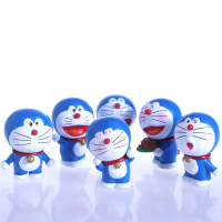 6款汉堡叮当猫 花束公仔 蛋糕摆件 钥匙扣配件 挂件 6款Q版叮当 高约5-6cm