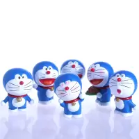 6款汉堡叮当猫 花束公仔 蛋糕摆件 钥匙扣配件 挂件 6款Q版叮当 高约5-6cm