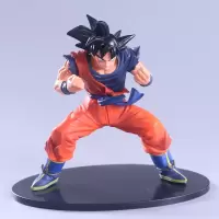 动漫手办模型 七龙珠 fes界王拳 黑悟空 蹲 pvc盒装摆件 104号七龙珠蓝色 高约17cm