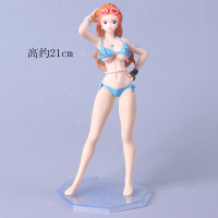 海贼王 两年后 POP长娜美 泳装水着 太阳镜 盒装手办 POP长发娜美 高约21cm
