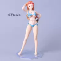 海贼王 两年后 POP长娜美 泳装水着 太阳镜 盒装手办 POP长发娜美 高约21cm