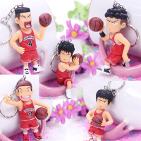 灌篮高手手办Q版公仔 湘北队红衣 白衣套装挂件钥匙扣 5款红衣灌篮钥匙扣套装