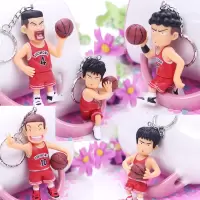 灌篮高手手办Q版公仔 湘北队红衣 白衣套装挂件钥匙扣 5款红衣灌篮钥匙扣套装