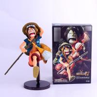 工艺 海贼手办 金狮子剧场版路飞手办顶上决战4帽路飞 金狮子剧场版路飞蓝色 彩盒装