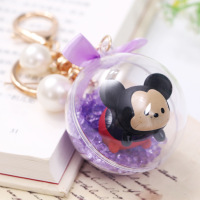 叠叠乐 钻石水晶球 包包挂件 钥匙扣饰品 娃娃机 多颜色可选 紫色珍珠款叠叠乐水晶球