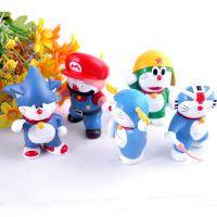 哆多啦a梦 机器猫 电影版叮当猫cos 索尼克 玛丽 等6款手办 6款cos叮当猫 OPP袋包装约7cm