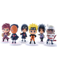 动漫模型 汽车摆件 Q版19代6款火影忍者鸣人手办公仔玩具 19代6款火影（袋装） 均码