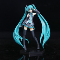 工艺 初音未来手办 校服初音 睁眼 盒装动漫手办周边模型 2代初音 高度约19cm