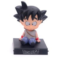 七龙珠孙悟空小林汽车摆件摇头公仔卡通车内饰品可爱创意车载装饰 摇头悟空蓝色 约12cm