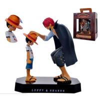 海贼手办 一番A赏回忆录 香克斯+帽路飞经典感人场景 A赏摸路飞头（白衣） 均码