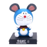 多啦A梦12生肖摆件机器猫摇头公仔汽车摆件车载叮当猫车内饰品 鼠叮当 均码