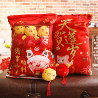 2019年一袋吉祥物小猪公仔毛绒玩具可爱圆猪抱枕玩偶娃娃儿童