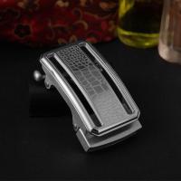 不锈钢扳机自动扣腰带头男士扣头皮带头卡子配件3.5CM潮男有牙扣 金色