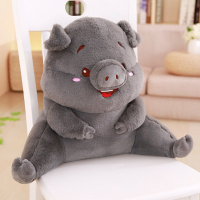 可爱卡通哈士奇抱枕靠垫办公室腰靠椅子护腰枕狗狗汽车大号靠背枕