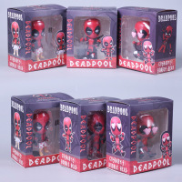 x战警deedpool死待模型 三款一套Q版盒装死侍DEADPOOL 2代3款死待 约11.5cm