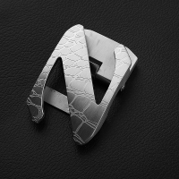 不锈钢自动扣头男士腰带Z字扣头皮带扣头3.55cm配件腰带扣 亮面银色