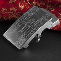 泰国无孔无牙纯不锈钢滚轴皮带扣头男腰带头自动扣头裤带头皮带 整套皮带银色