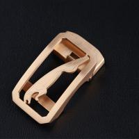 男士腰带头自动扣不锈钢皮带头自动男H扣头豹子款3.5CM 金色