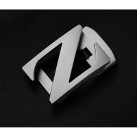 字母Z拉丝纯不锈钢自动扣皮带头 男士腰带扣头3.5cm 银色