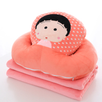 趴着睡枕头抱枕被子两用午休珊瑚绒毯学生儿童趴枕办公室午睡神器