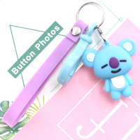 韩国可爱防弹少年团公仔钥匙扣男士女款卡通滴胶钥匙链圈包包挂件 KOYA考拉