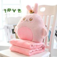 龙猫抱枕毯子三合一被子两用靠垫毛绒毯可爱办公室睡觉女生日