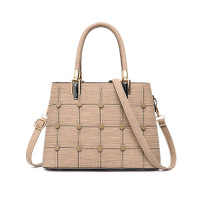 优雅时尚百搭简约气2018新款春夏季产品简约经典百搭潮流手提 浅卡其