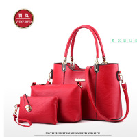 耐磨时尚时尚百搭简约2018时尚欧美风格女新款潮流狂热斜挎单肩手 酒红色
