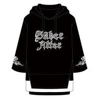 正版FATE动漫周边Saber二次元衣服七分袖上衣学生连帽T恤宽松服饰 七分袖T恤 M