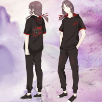 魔道动漫周边二次元祖师连帽T恤魏蓝忘羡短袖上衣学生夏季衣服女 羡 S