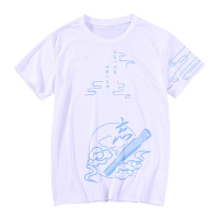 魔道周边动漫祖师衣服短袖T恤二次元潮流魏无羡蓝忘机短裤套装 忘款白色 S