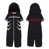 动漫周边猫咪老师二次元连体睡衣日系情侣忘羡家居服黑白熊短袖女 东京喰种 S