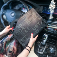 潮男皮质横款手拿包个性字母信封单肩包铆钉手拿包ipad斜跨包2019 字母组合