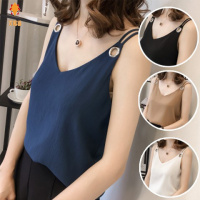 大码胖mm加肥加大短款百搭性感外穿宽松内搭雪纺打底吊带背心女夏