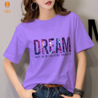 (笑眯猫)加肥加大码短袖T恤女宽松夏装印花学生韩版胖妹妹200斤半袖上衣