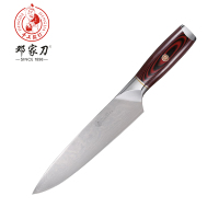 邓家刀大马士革钢vg10钢芯多用刀DM-1101D花纹钢主厨刀中式夹钢菜刀锻打切片刀多用刀水果刀厨刀三德刀套装