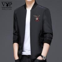 花花公子贵宾男士外套2021春季新款修身潮流商务休闲夹克衫男装上衣服 棒球