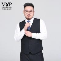 花花公子贵宾M-9XL男士西装马甲工装背心春秋季伴郎服兄弟装新郎结婚礼服团西服马夹